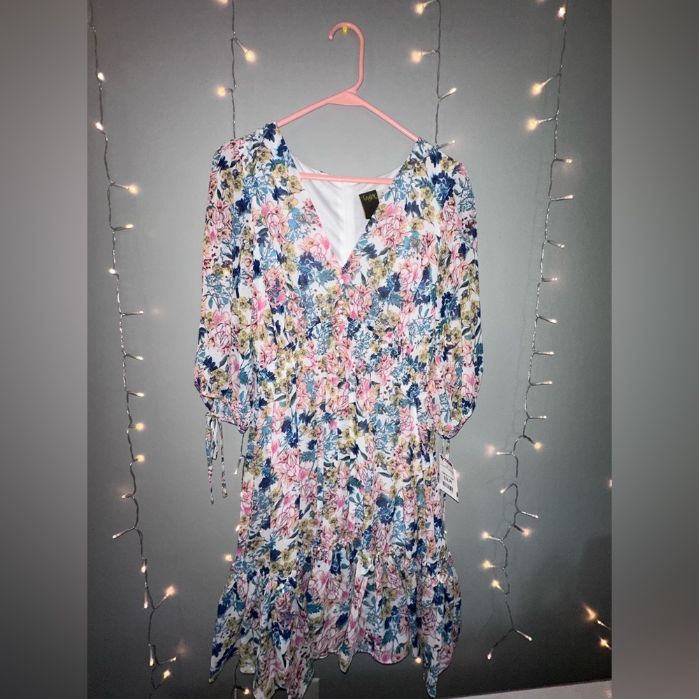 TAYLOR Floral 3/4 Sleeve Dress